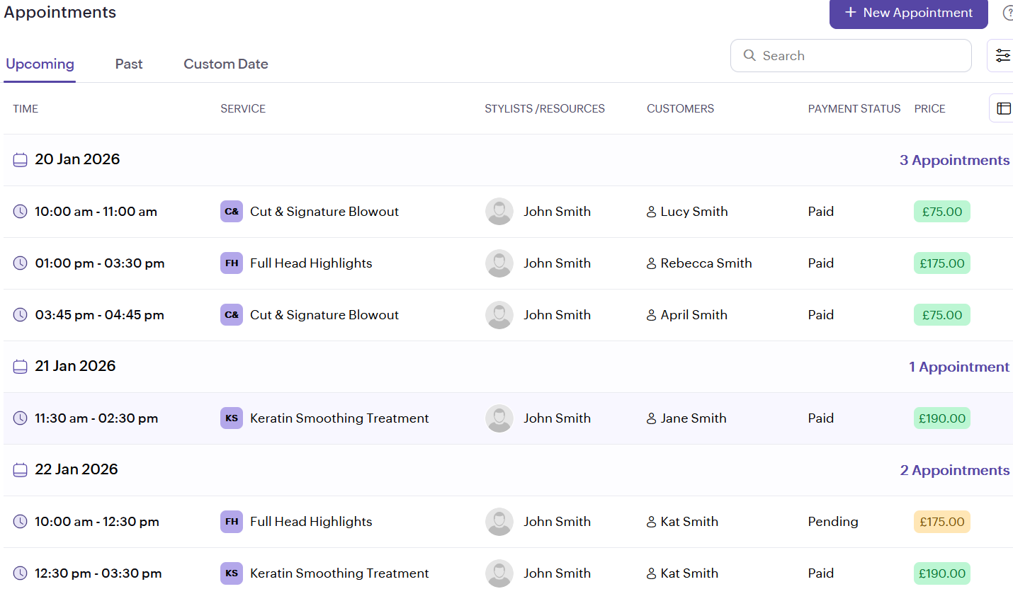 Appointment Management Dashboard